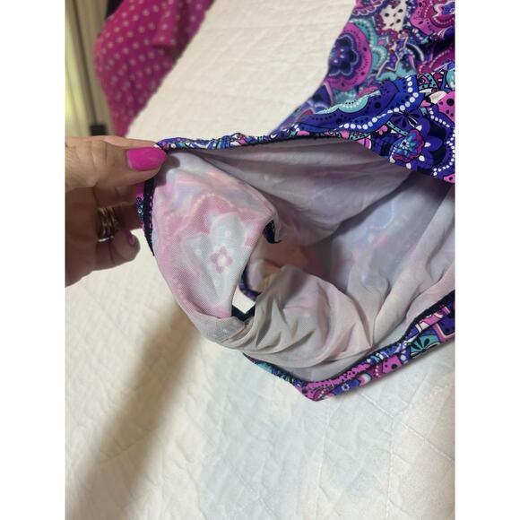 Spanx Love Your Assets Floral Swimsuit Medium One Piece Slimming Power Suit - Picture 4 of 7